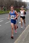 Matt Nicholson (morpeth) leads from Tadele Geremew Mulugela and Nick Samuels during the Wallsend Harriers Terry O'Gara Memorial 5k Road Race.